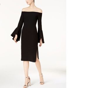 BARDOT 🖤 'Solange' Off Shoulder Midi Dress
